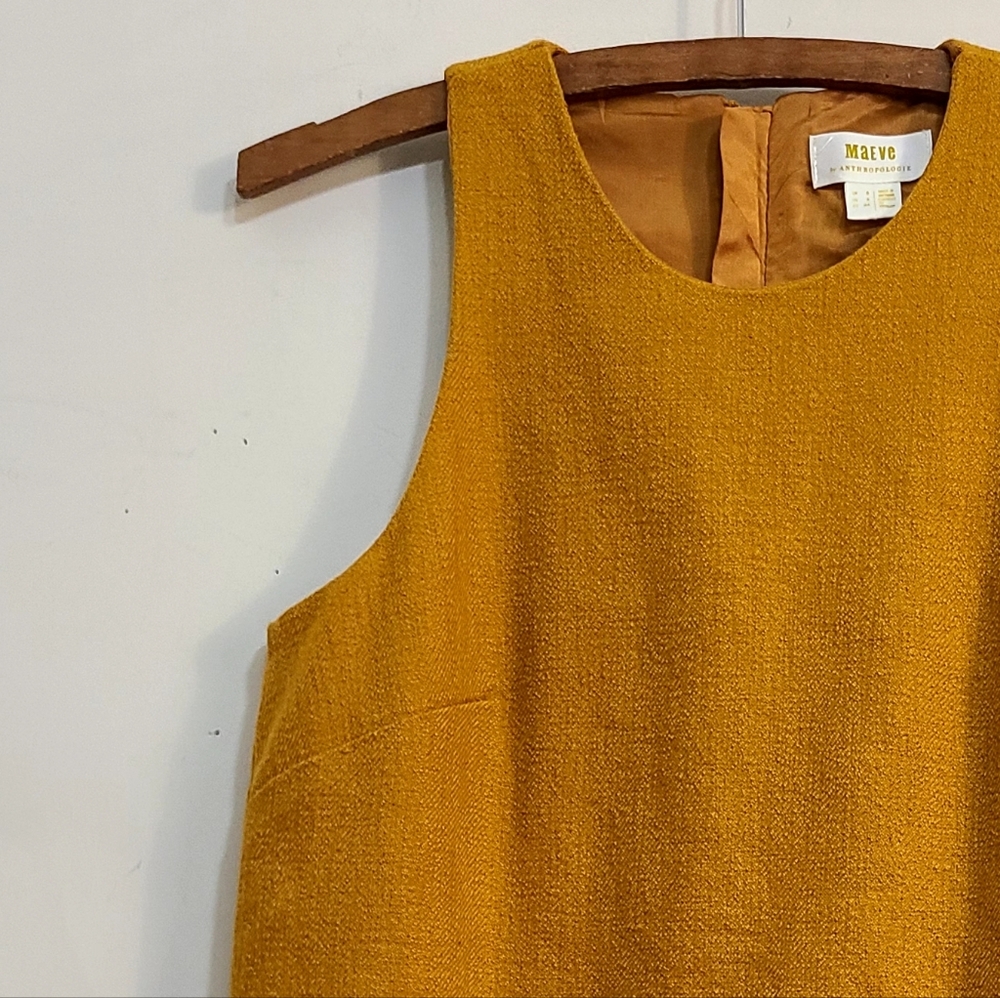Anthropologie Maeve Crewneck Mini Shift Dress Size 2 - Picture 4 of 5